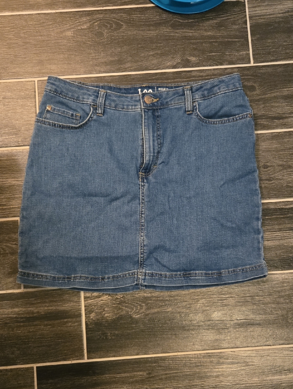 Lee Classic Denim Skort in Medium Blue